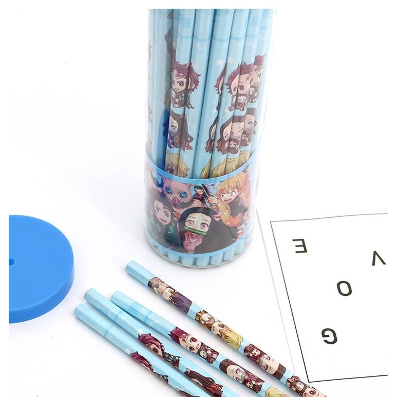 Bút chì gỗ 2B giá siêu rẻ Demon Slayer Kimetsu No Yaiba Cute Flamingos Standard Wood Pencil Writing Tool School Office Supply Student Stationery Kids Gift Kamado Tanjirou Nezuko Agatsuma Zenitsu