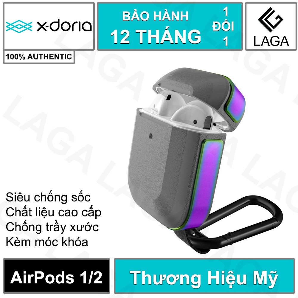 Vỏ Ốp X-Doria Defense Trek AirPods 1 / 2 | Siêu Chống Sốc | Siêu Bảo Vệ