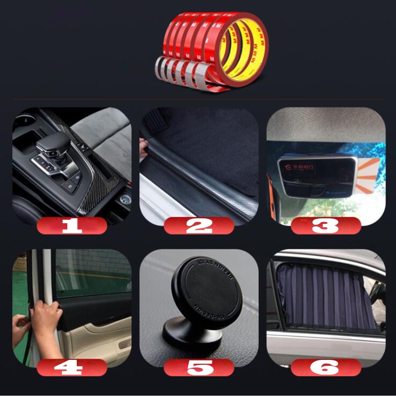 Cuộn Băng Keo Hai Mặt 3M 230cm 6 / 8 / 10 / 12 / 15 / 20mm