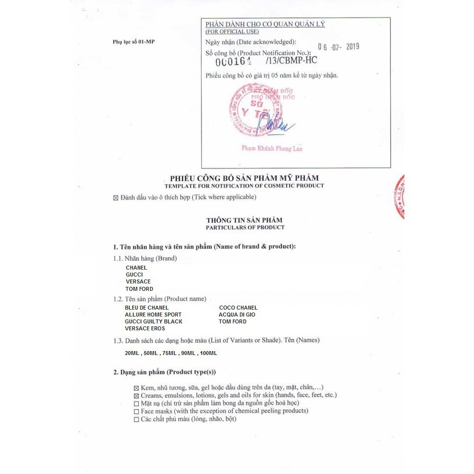 Nước hoa nữ Tom.F lưu hương lâu, kiểu dáng sang trọng Mp18 | Thế Giới Skin Care