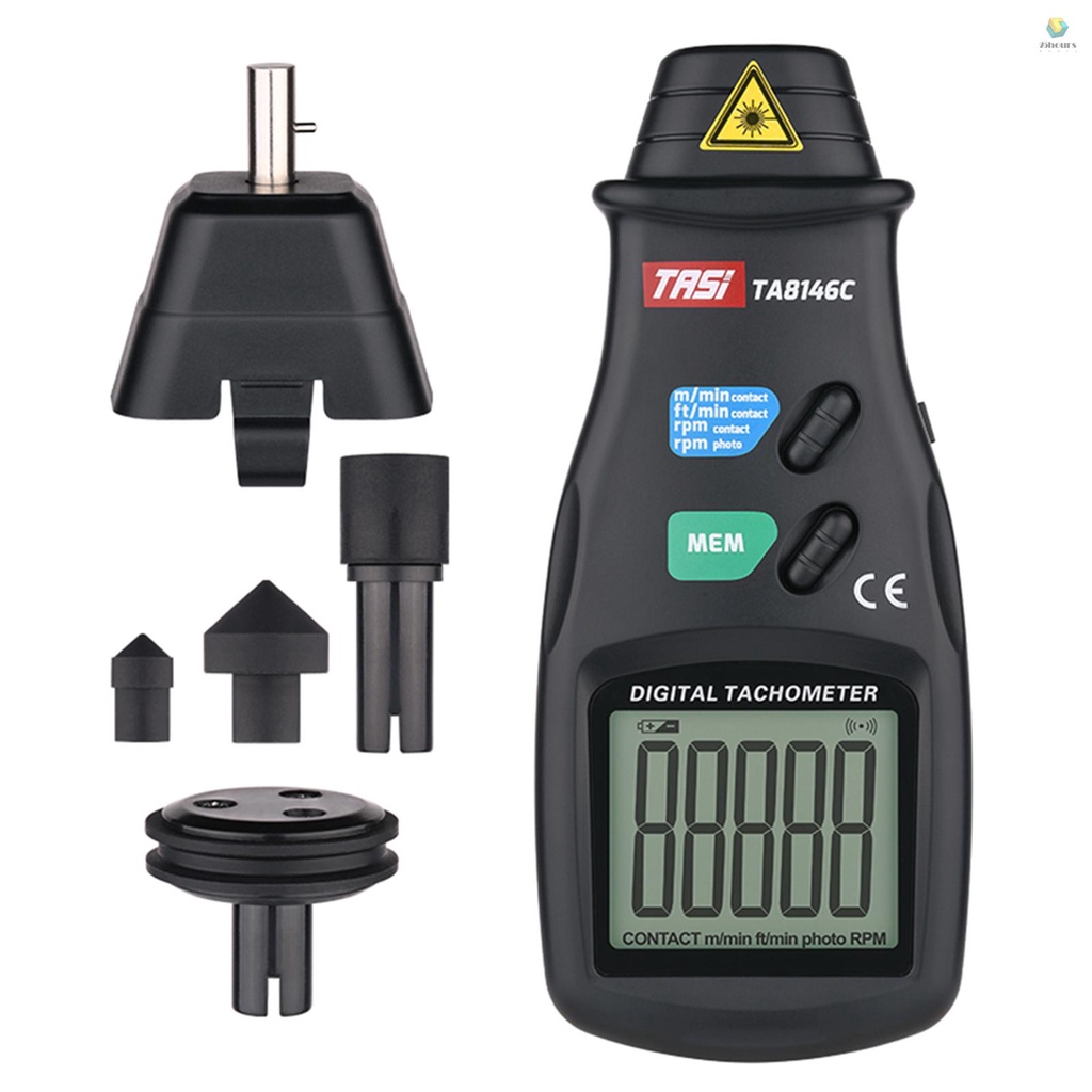 Máy Đo Tốc Độ Kỹ Thuật Số Laser Không Tiếp Xúc 2 Trong 1 Không Tiếp Xúc TA8146C 2.5-9999Rpm Kèm Túi Vải