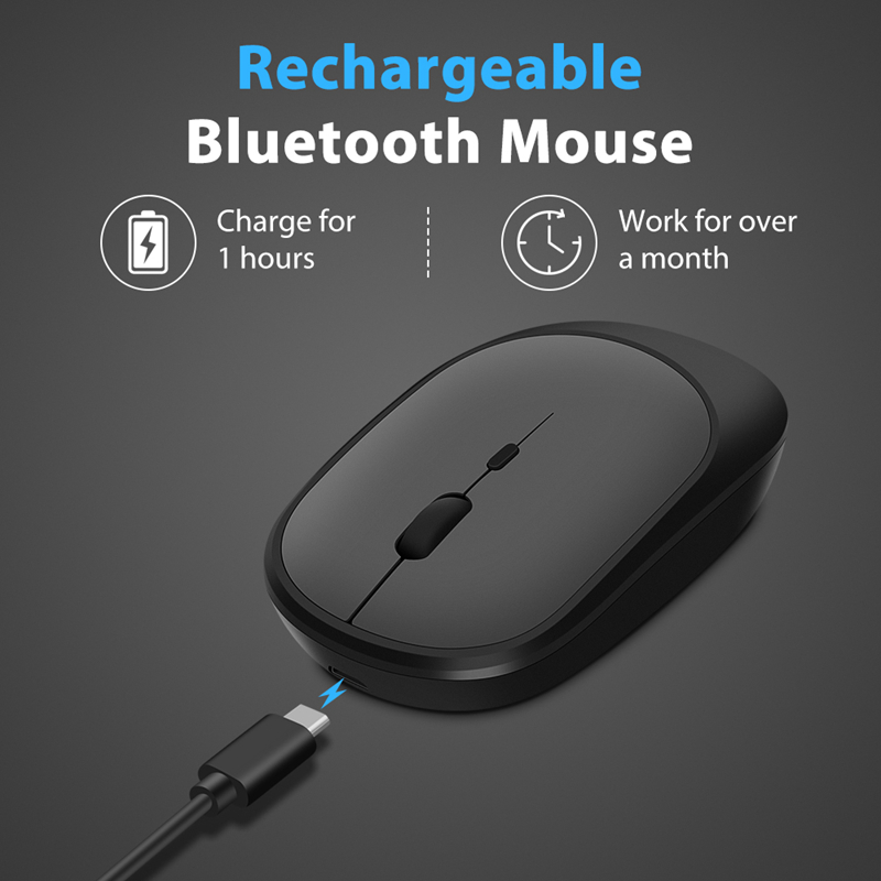 Chuột Bluetooth NIXXOS không dây có 3 chế độ DPI sạc USB chuyên dụng thích hợp cho máy tính xách tay