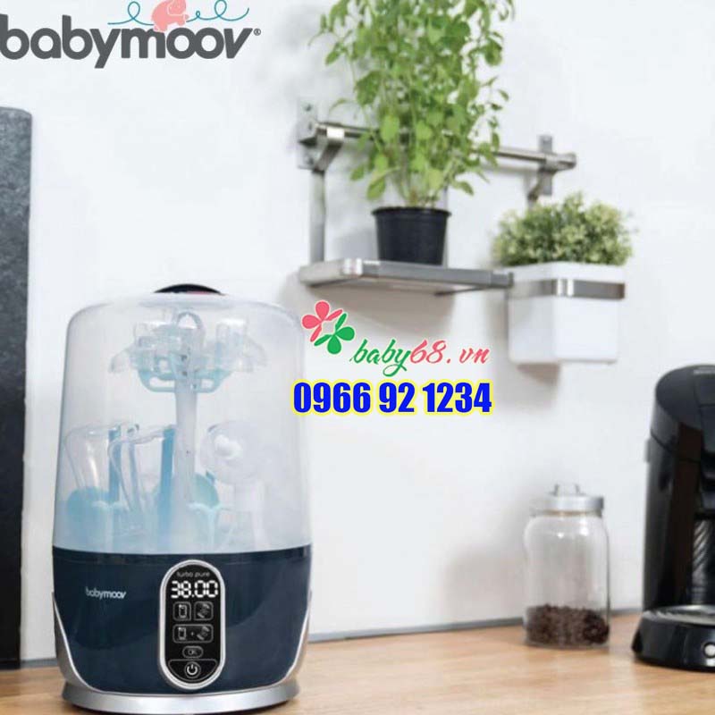 MÁY TIỆT TRÙNG VÀ SẤY KHÔ BÌNH SỮA BABYMOOV ĐIỆN TỬ MB15294 NHẬP KHẨU CHÍNH HÃNG