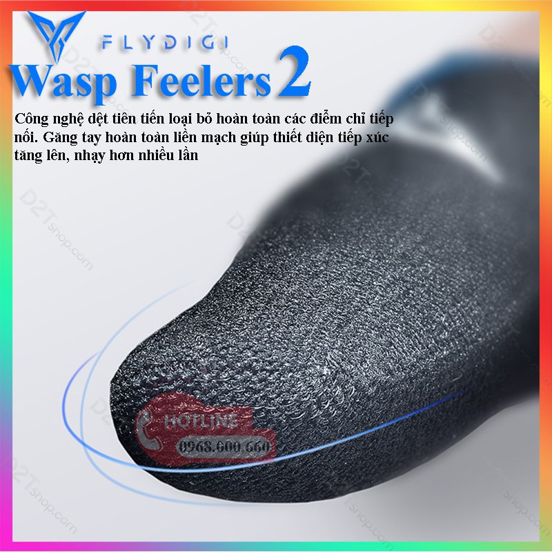 Flydigi Wasp Feelers 2 | Găng tay chơi game PUBG, Liên quân, chống mồ hôi, cực nhạy - Hàng nhập khẩu