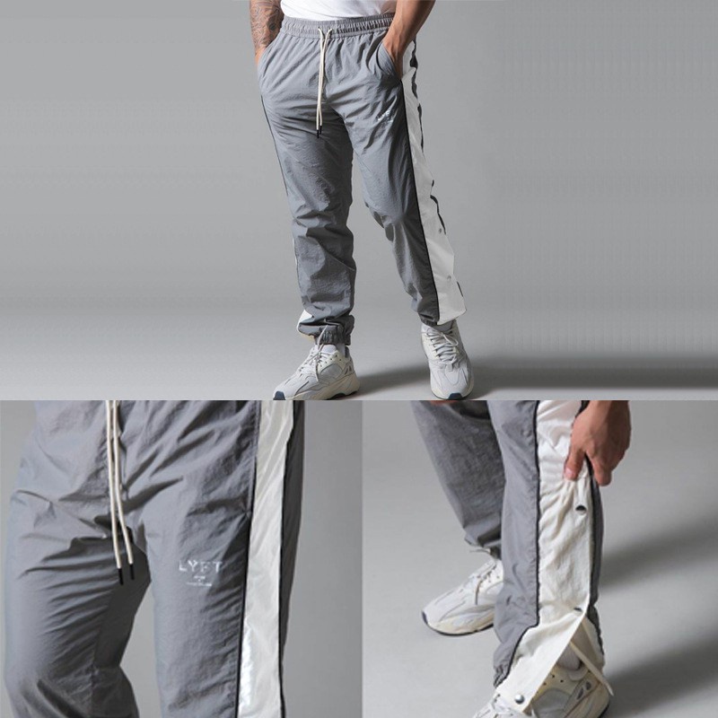 Quần Dài Thể Thao Ống Rộng Phối Sọc Thời Trang Dành Cho Nam