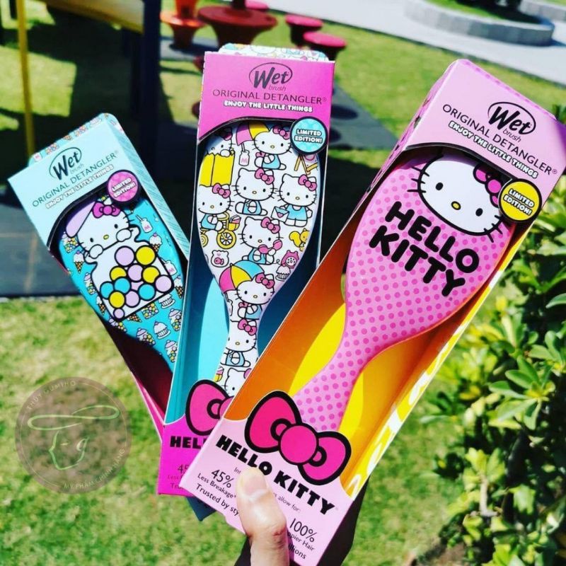 Lược gỡ rối Wet Brush Original Detangler phiên bản giới hạn mèo Hello Kitty