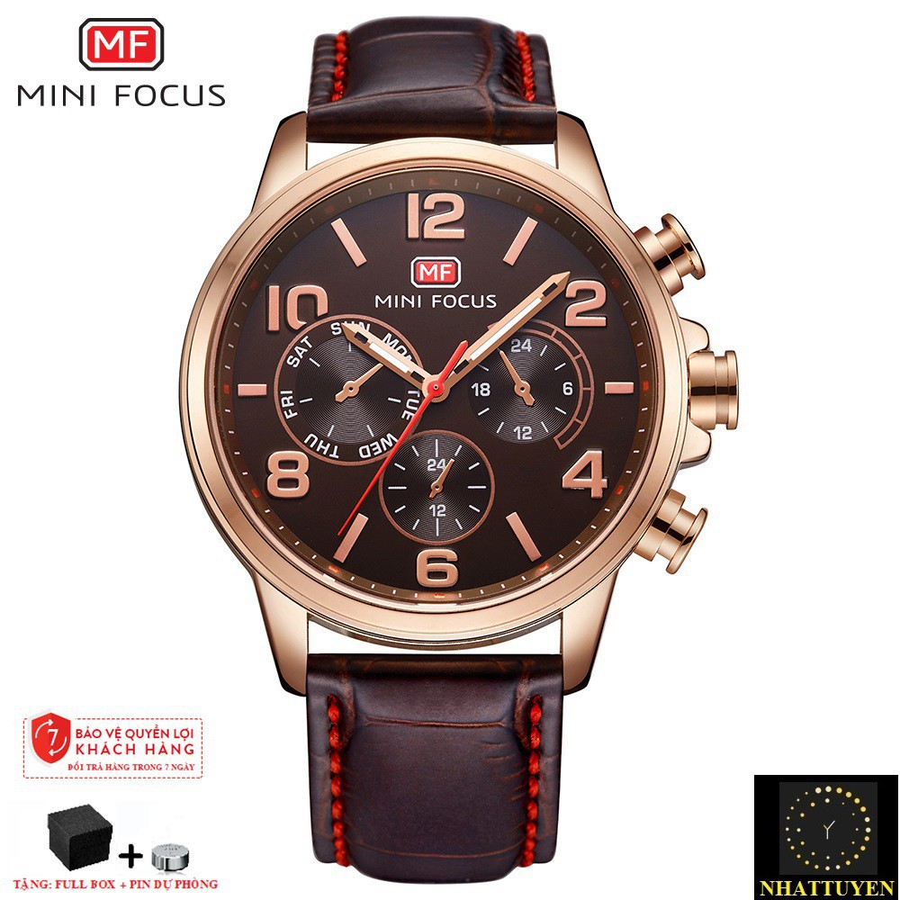 [ xả kho ] ĐỒNG HỒ NAM MINI FOCUS 0001 DÂY DA CAO CẤP, KIỂU DÁNG MỚI, ĐỘC ĐÁO
