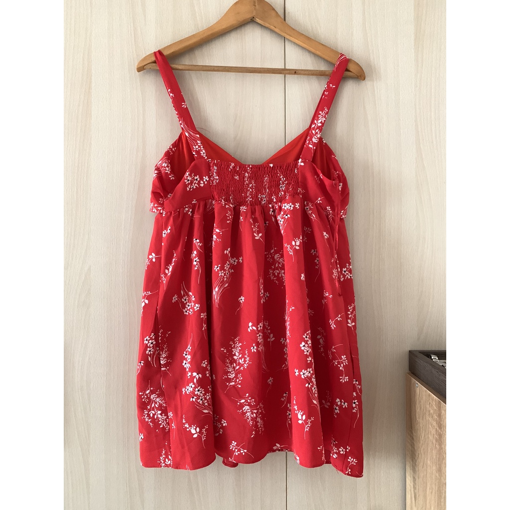 Đầm 2 dây cột nơ ngực ZARA dòng trf