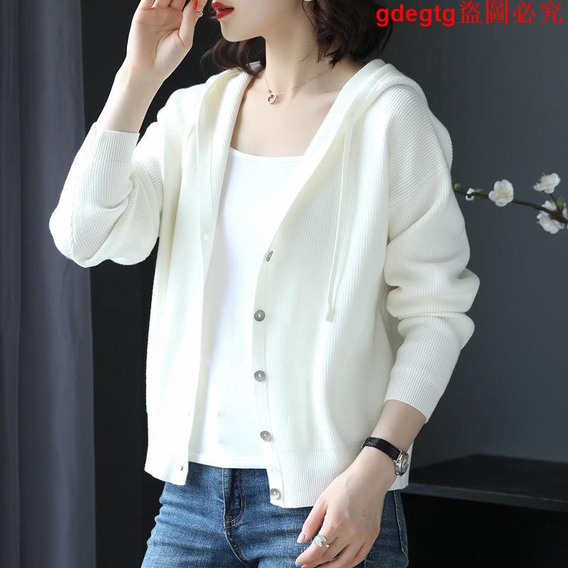 Áo Khoác Cardigan Dệt Kim Có Mũ Trùm Xinh Xắn Dành Cho Nữ | BigBuy360 - bigbuy360.vn