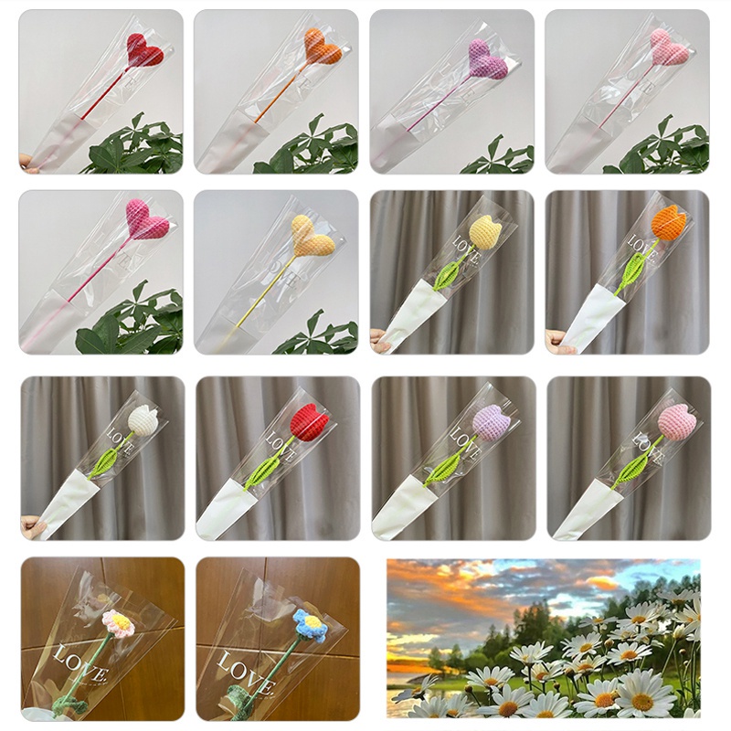 Bó Hoa Tulip Thủ Công DIY Sáng Tạo Trang Trí Nhà Cửa