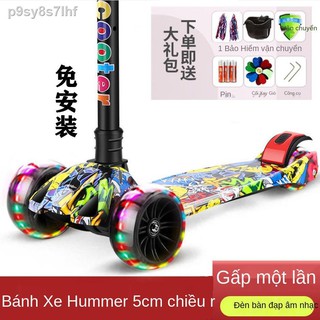 [Đa Năng]Xe scooter trẻ em có đèn nhạc gấp thể thao thăng bằng bé trai và gái 2-4-5-6-10-12-13 tuổi chơi