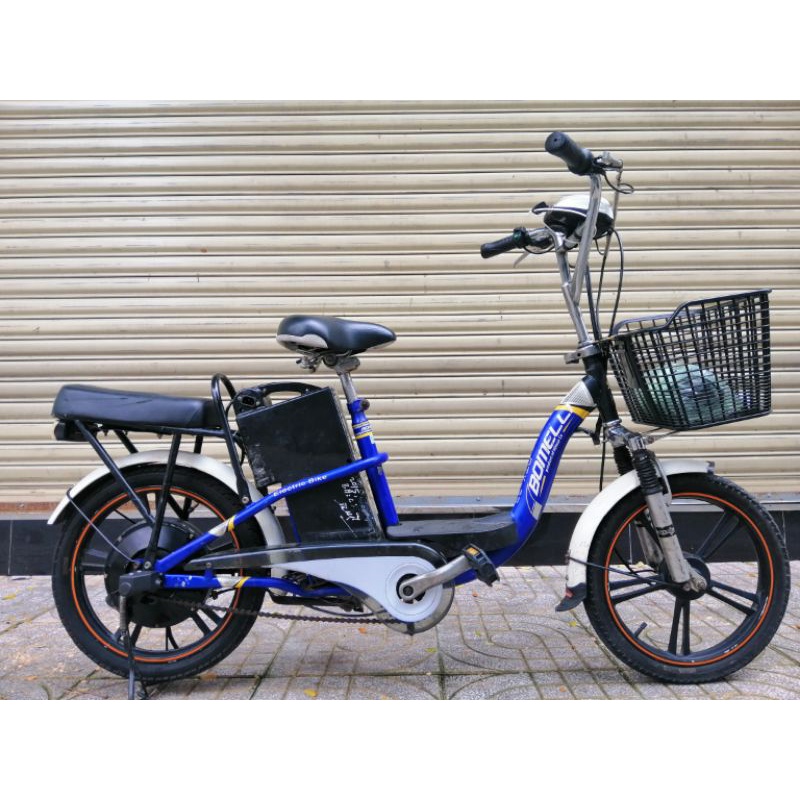 Xe đạp điện hitasa bomelli 4 bình màu xanh dương