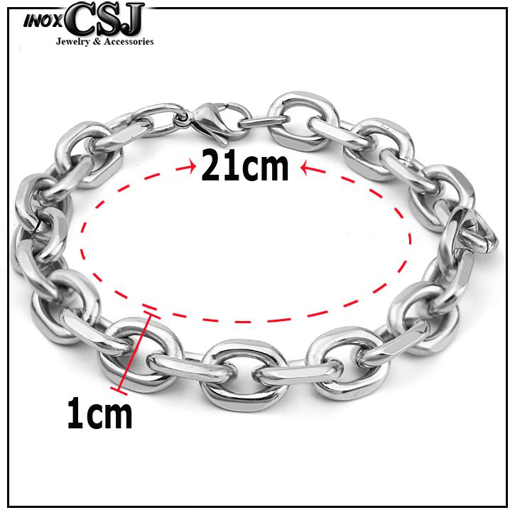 Lắc tay chữ cong to đại 10ly cực ngầu ln081 Pitaca