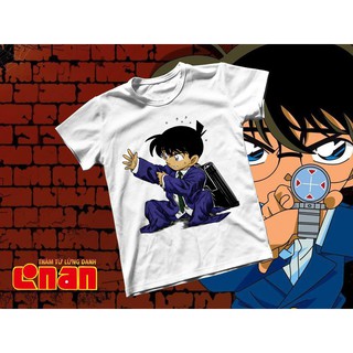 Áo thun Cotton Unisex - Anime - Conan - Conan bị thu nhỏ
