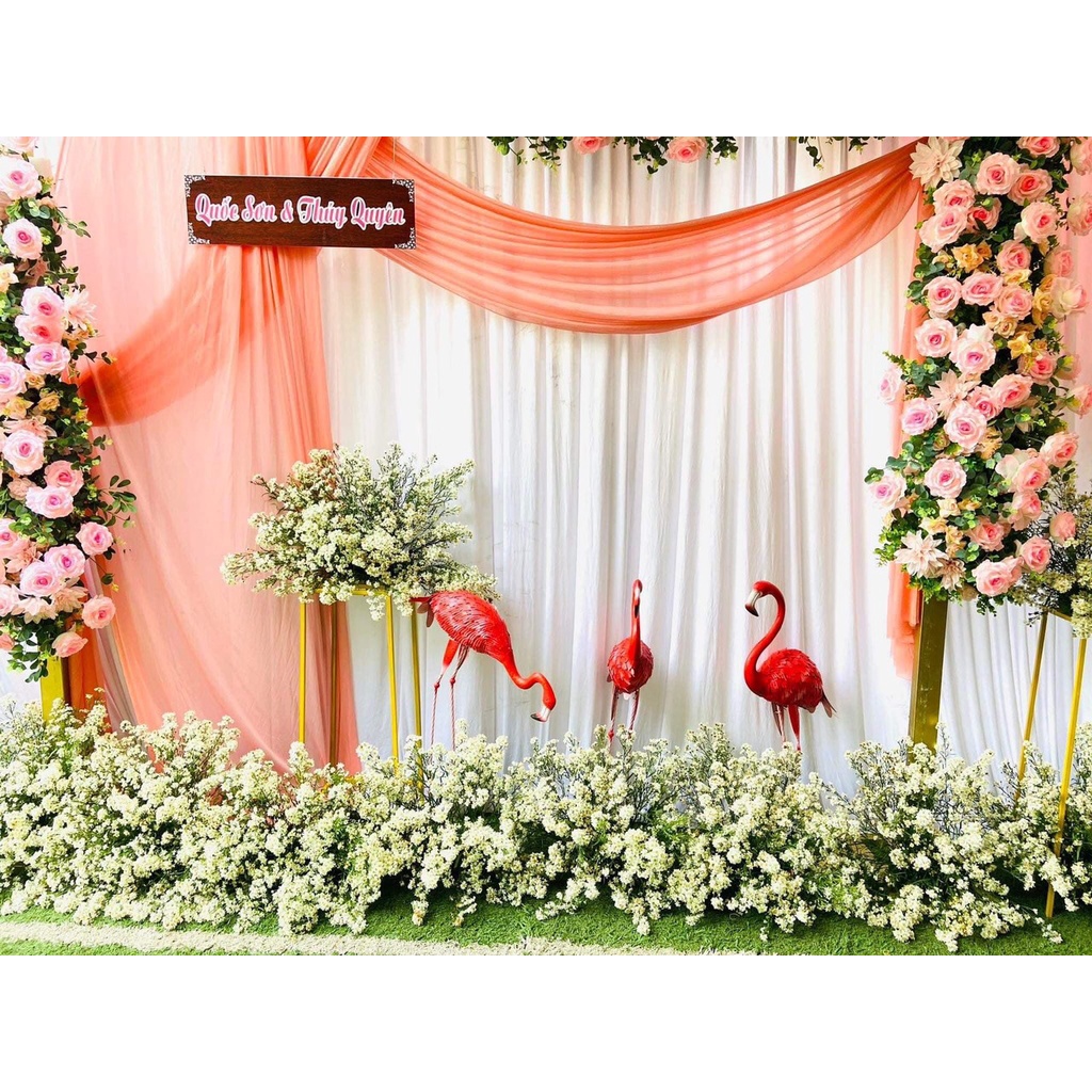 BỘ 3  HỒNG HẠC DECOR TRANG TRÍ SÂN VƯỜN HOMESTAY, HỒ CÁ TIỂU CẢNH