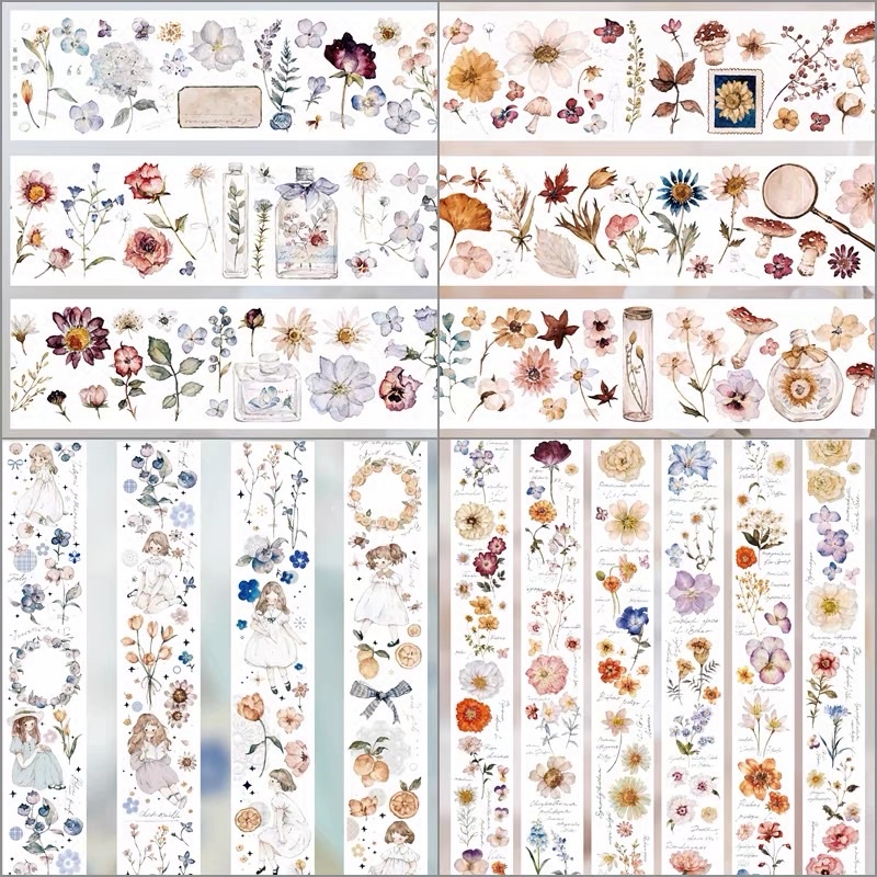 (Chu kỳ) 3 mẫu băng dính trang trí washi tape PET tape Vol.1 của Freckles Tea