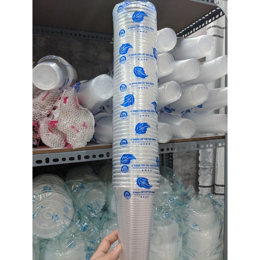 Ly trà đá / Ly cafe / Ly nhựa rẻ [ 600 ml / 700ml ] [CÓ NẮP / KHÔNG NẮP] [Lốc 50 cái]