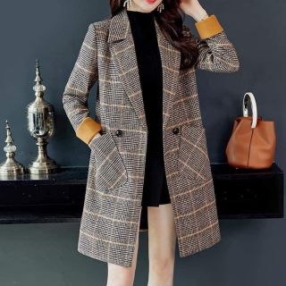 Áo khoác dạ kẻ siêu đẹp