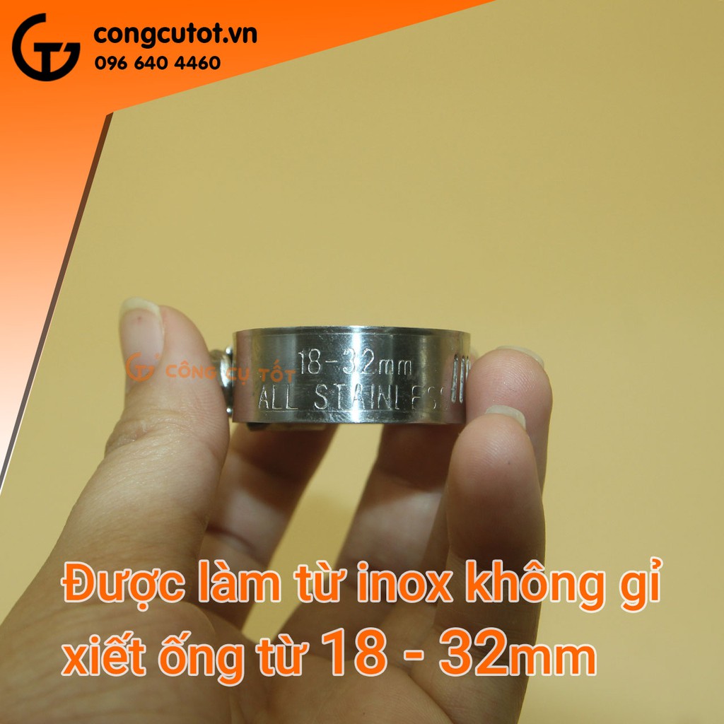 Đai xiết Inox 18-32mm