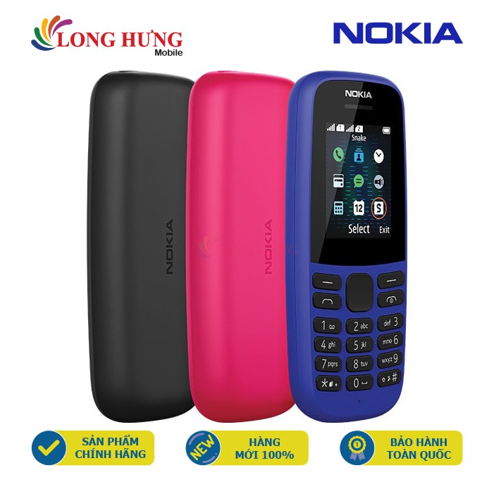  Điện thoại Nokia 105 Single Sim 2019 - Hàng chính hãng