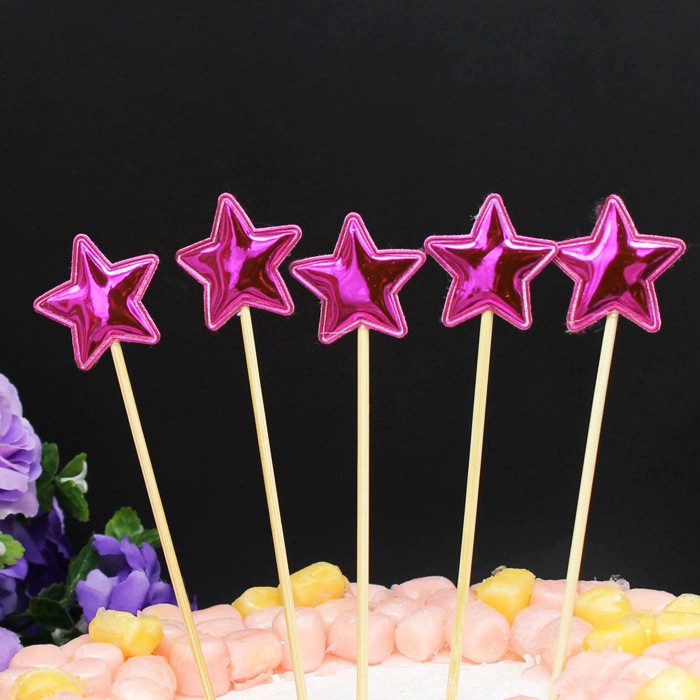 Set 5 Bộ Phụ Kiện Trang Trí Bánh Kem Sinh Nhật Dễ Thương Xinh Xắn