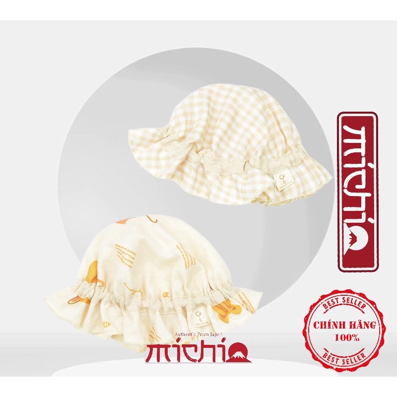 Mũ trùm đầu cho bé, cotton hữu cơ tự nhiên 100%