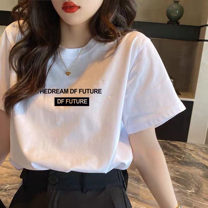 Áo thun ngắn tay dáng rộng phong cách Hàn Quốc cho nữ