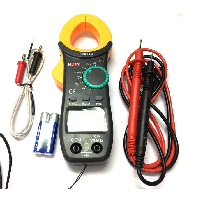 Đồng hồ kẹp dòng vạn năng 3266TD, Ampe kìm dòng NJTY 3266TD Đo Tụ,Tần Số, Nhiệt Độ