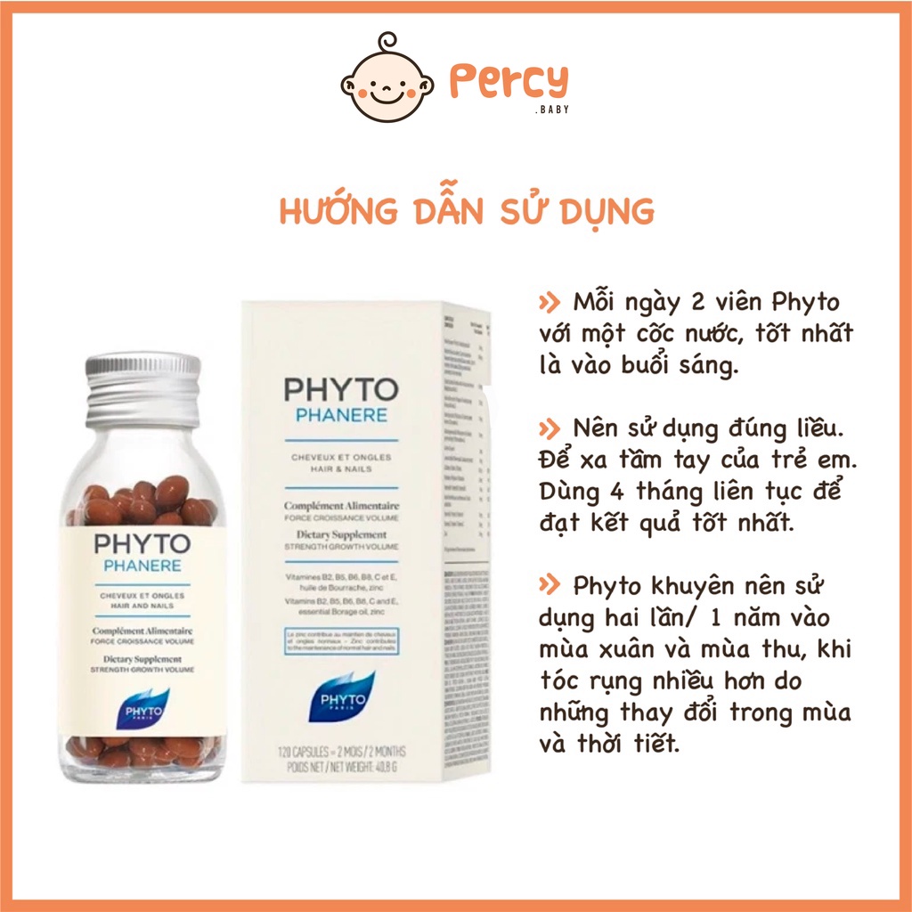 Viên Uống Kích Thích Mọc Tóc Và Móng Phyto 120 viên