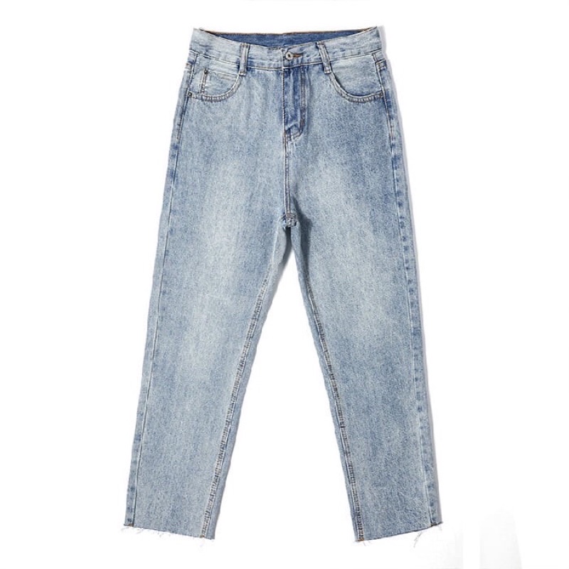 [ RẺ BÈO ] Baggy Jeans Rách Lai Chất Bò Cao Cấp Phong Cách Trẻ Trung Năng Động | BigBuy360 - bigbuy360.vn