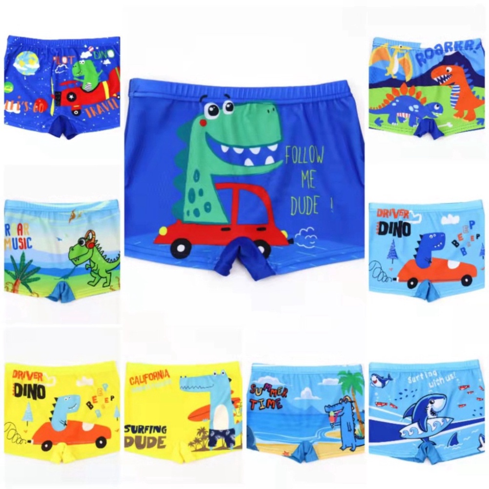 Quần bơi bé trai  LUHAZO đi du lịch đi biển đồ bơi bé trai cao cấp hình ngộ nghĩnh hoạ tiết xinh xắn hình khủng long