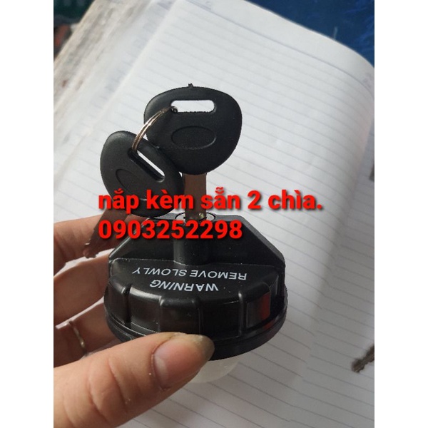 Nắp bình dầu hyundai 3t5,hd65,hd72,hd99,1t25 k200,k250, bongo3, hd nâng tải có khóa