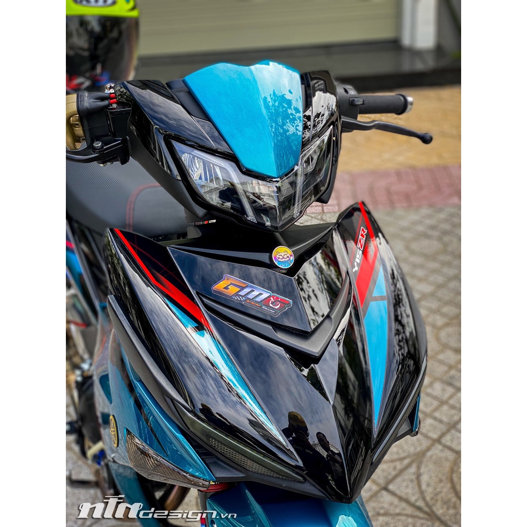Tem Rời Dán Xe Exciter 150 Mẫu Y15 Xanh Đỏ Đen Hàng Hot, Hàng 3 Lớp Chất Lượng Cao