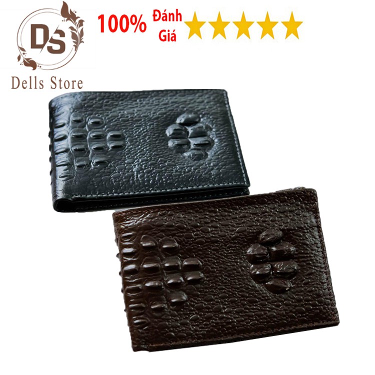 Ví Nam Thời Trang Vân Cá Sấu Da Bò 100% Chính Hãng Siêu Bền Đẹp - Dells Store