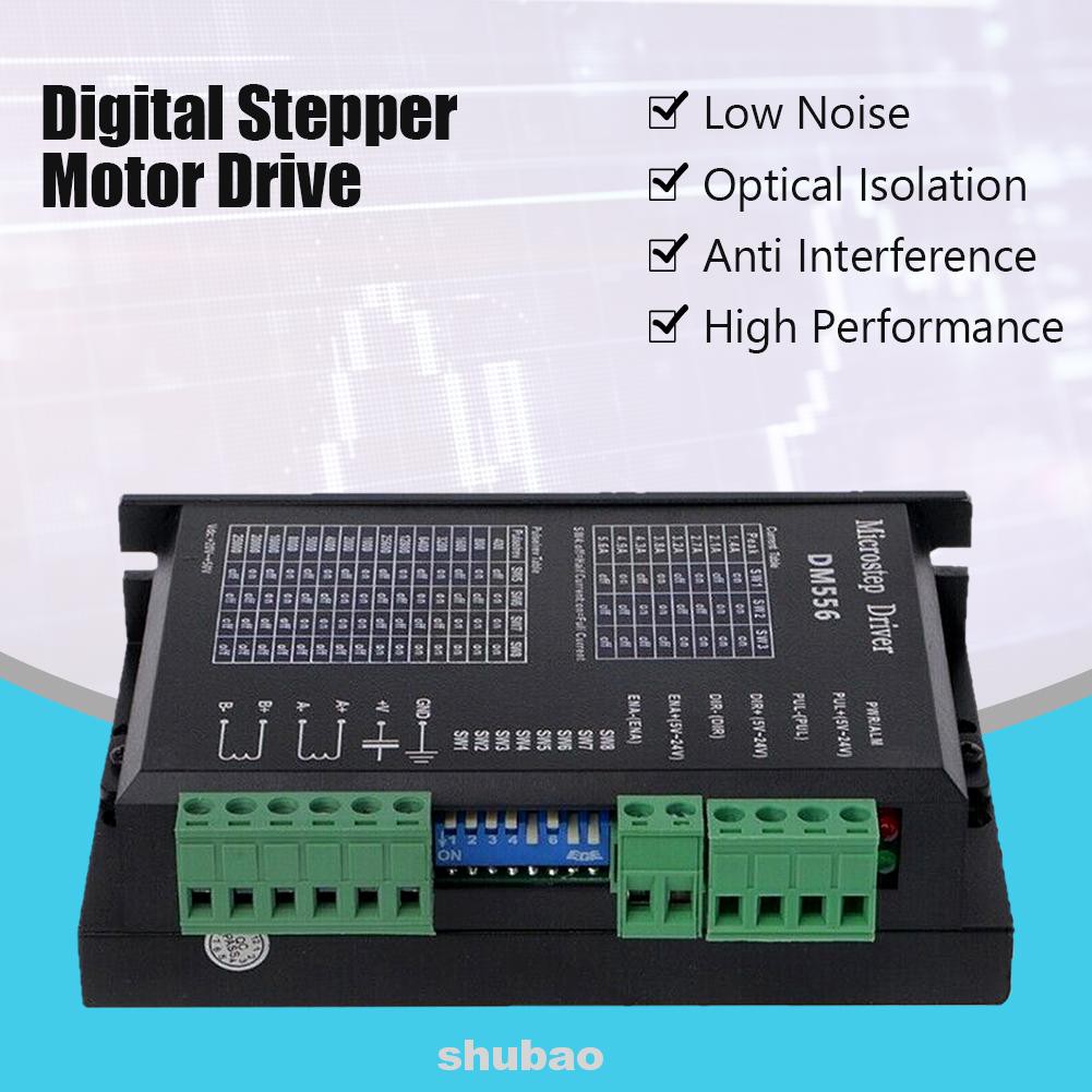 DM556 Digital Stepper Motor Driver Multifunction Small 1.0-5.6A 24-50V DC Zero Vibration Bipolar Constant Current For 57