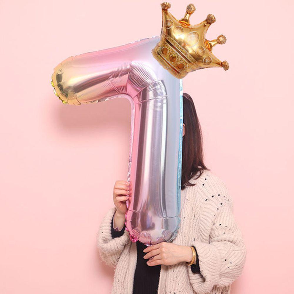 YIYU Bong Bóng Hình Số 1 Cỡ Lớn 32 Inch Màu Sắc Gradient Độc Đáo Trang Trí Nhà Cửa / Tiệc Sinh Nhật