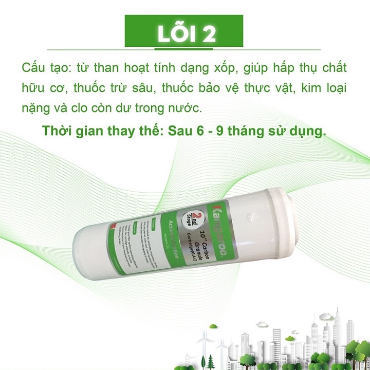 Bộ 3 lõi lọc nước RO Kangaroo số 1,2,3