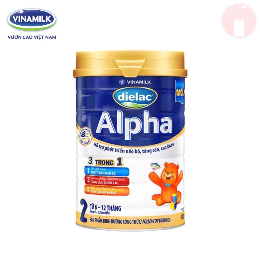 Sữa bột Vinamilk Dielac Alpha số 1/2/3/4 lon 900g