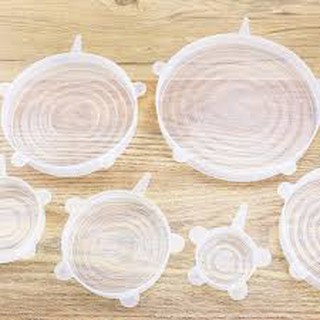 Bộ 6 miếng màng bọc thực phẩm co giãn silicon