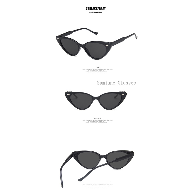 Kính mắt tam giác mắt mèo phong cách Âu Mỹ thời trang sành điệu cho nữ samjune