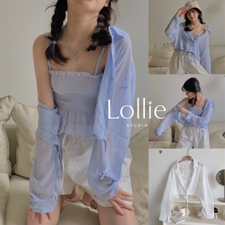 Set áo sơ mi và áo 2 dây voan set77 lollie studio