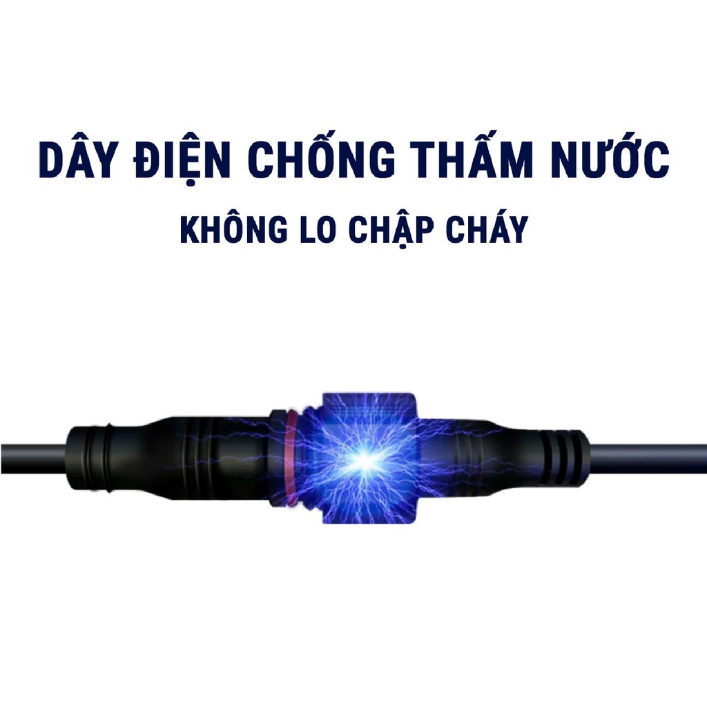 Dây điện nối dài đèn năng lượng mặt trời, dây nối dài 2 chân dài 5m