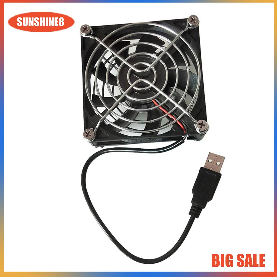 【SUN】Bộ định tuyến USB 5V Quạt làm mát Tự làm TV Box Ball Sleeve Cooler với lưới bảo vệ