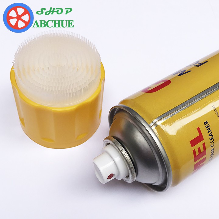 Combo 2 Chai Xịt Bọt Đa Năng Vệ Sinh Ghế Da Nỉ Nội Thất Ô Tô Foam Cleaner Màu Vàng