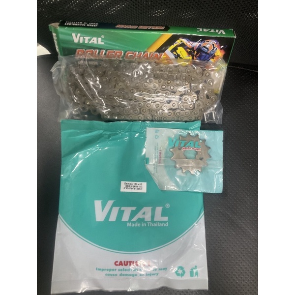 Nhông sên dĩa GPX Deamon 150 GR /GN sên 9 ly 10ly hiệu VITAL- NSD, xích đĩa tải chính hãng Thái Lan