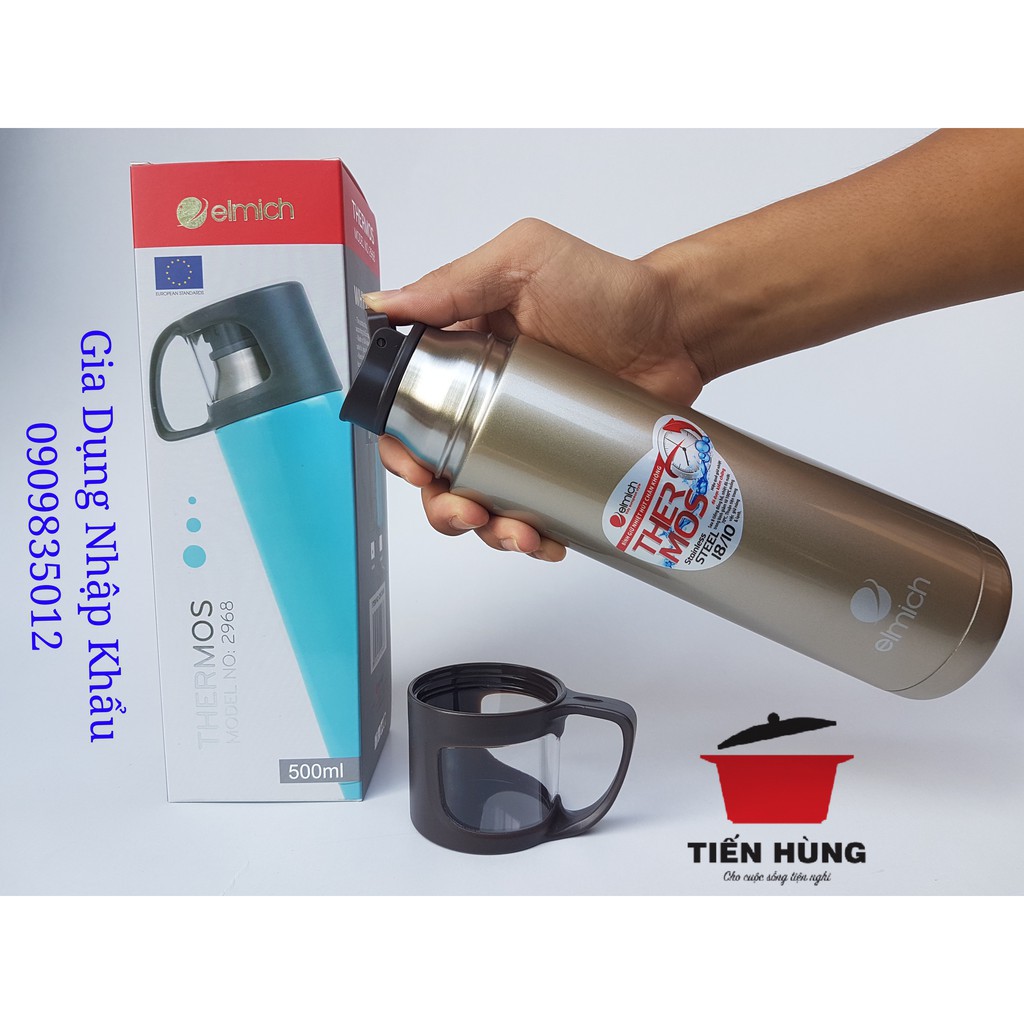 2242968 Bình giữ nhiệt Elmich inox 304 500ml EL2968