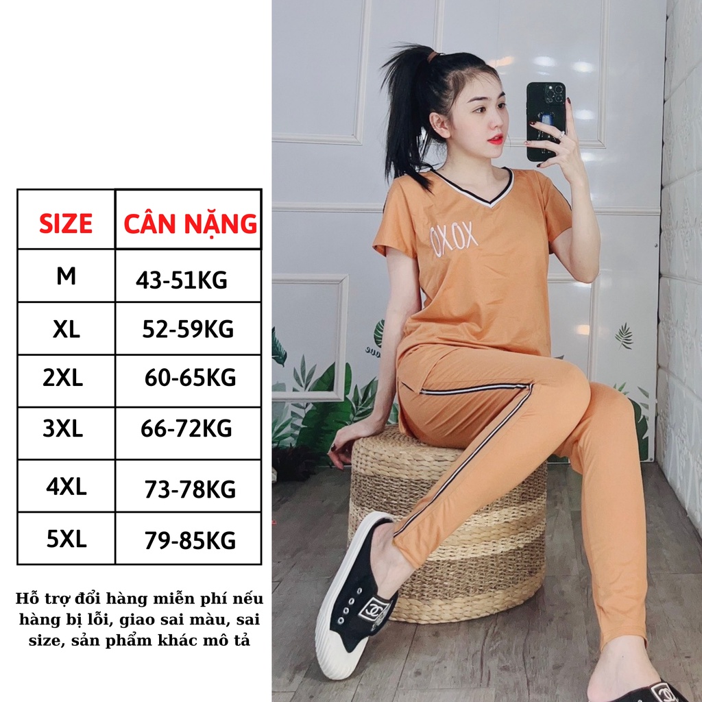 Set bộ nữ bộ đồ nữ mặc nhà thun dài chất liệu cotton mặc nhà dễ thương