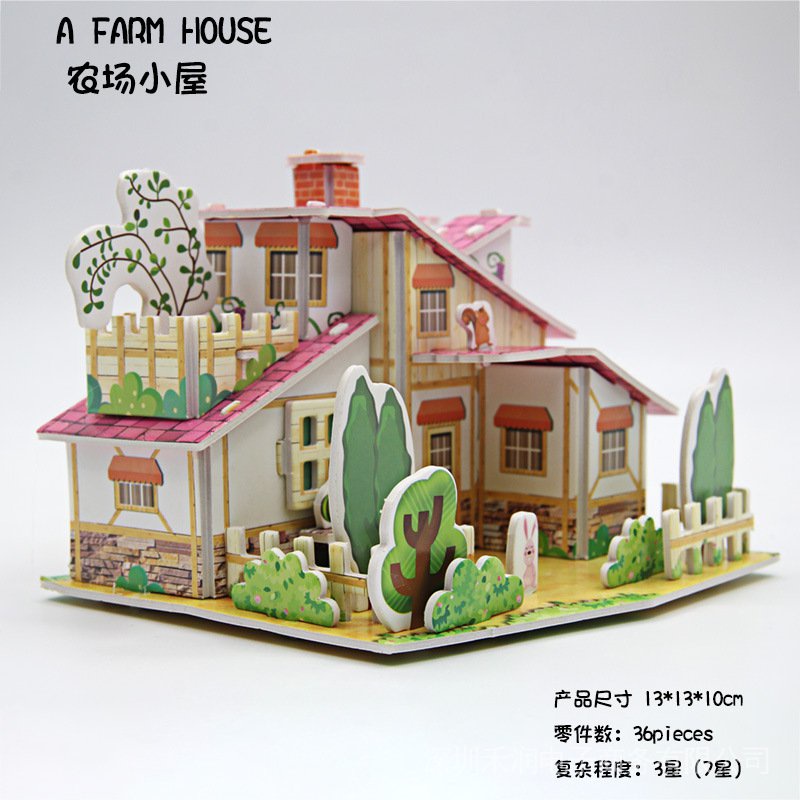 Đồ Chơi Lắp Ráp Mô Hình Ngôi Nhà 3d Bằng Giấy Làm Thủ Công Diy Giáo Dục Cho Trẻ