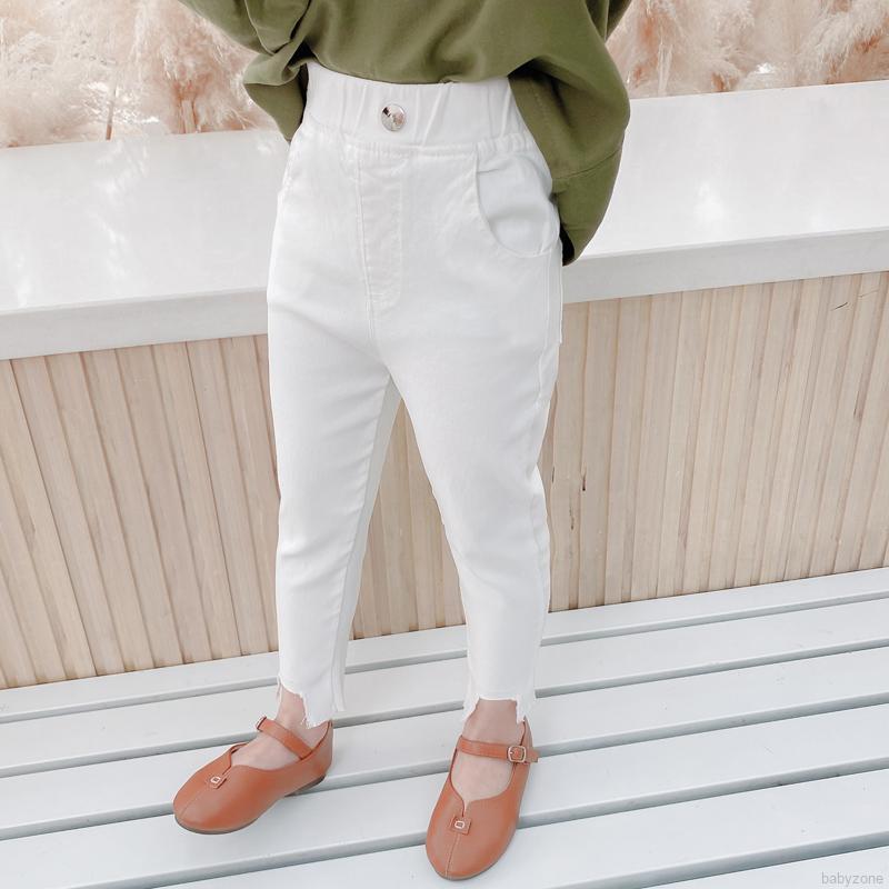 Quần Dài Dáng Ôm Co Giãn Thời Trang Mùa Thu Cho Bé Gái