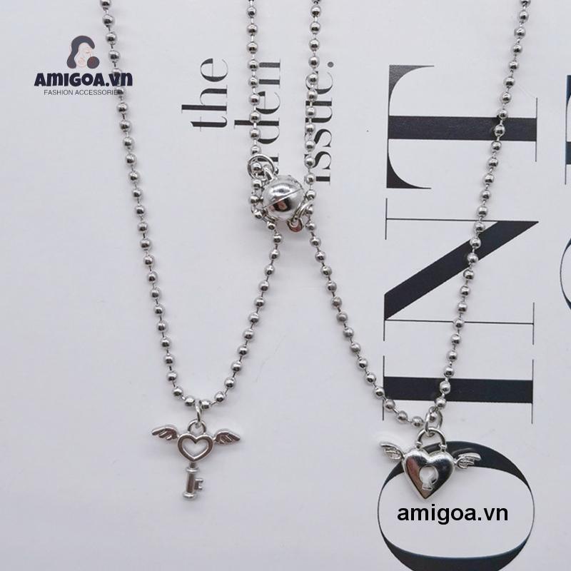 ✨✨Vòng cổ Chuỗi Hạt Tròn Có Khóa Nam Châm Thiết Kế Đơn Giản Thời Trang Cho Cặp Đôi